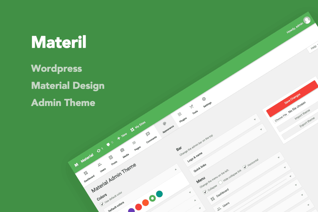 Download Materil - WordPress Material Design Admin Theme
