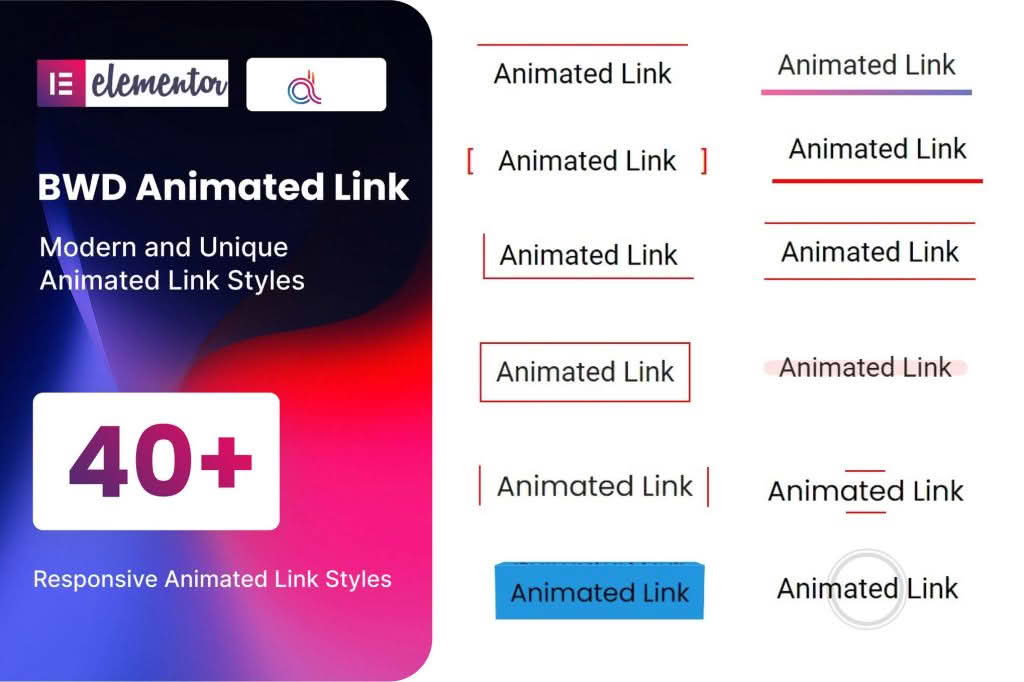 Download BWD Animated Link addon for elementor