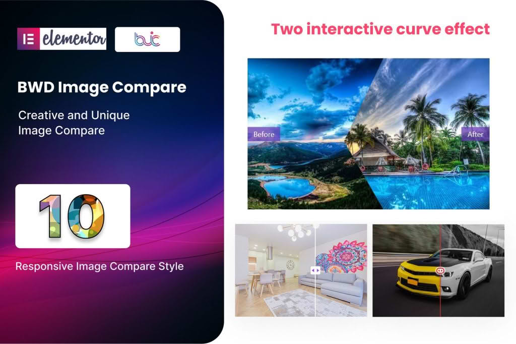 Download Image Compare addon for elementor