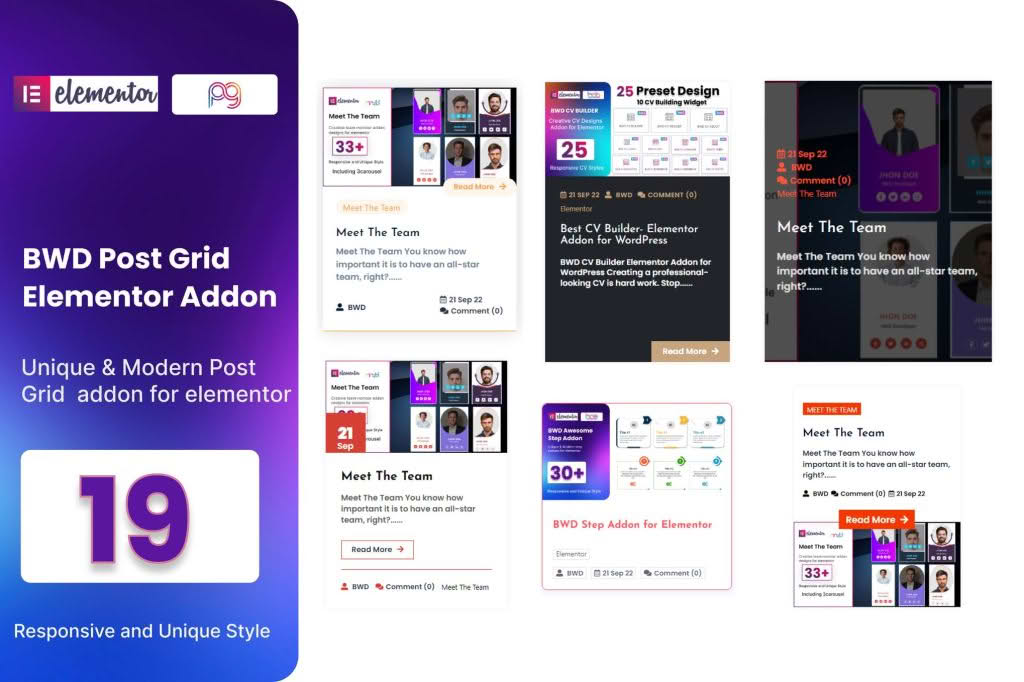 Download Blog Post Grid Addon for Elementor