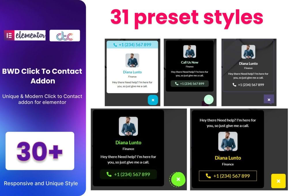 Download Click To Contact Addon For Elementor