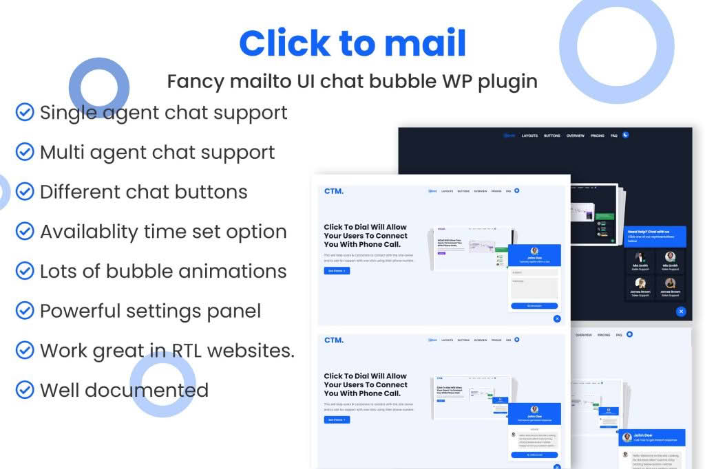 Download Click to mail - Mailto Help & Support WP plugin