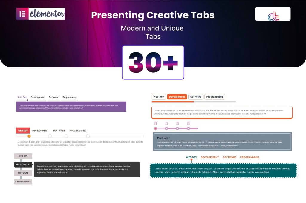Download Creative Tabs addon for elementor