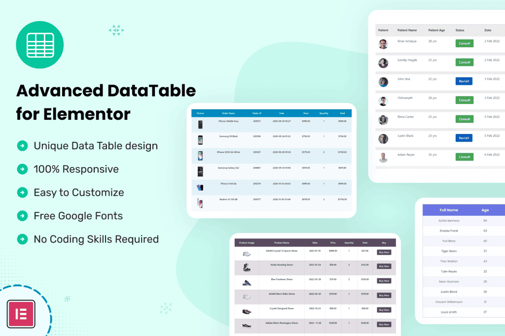 Download Datalentor - Advanced DataTable for Elementor