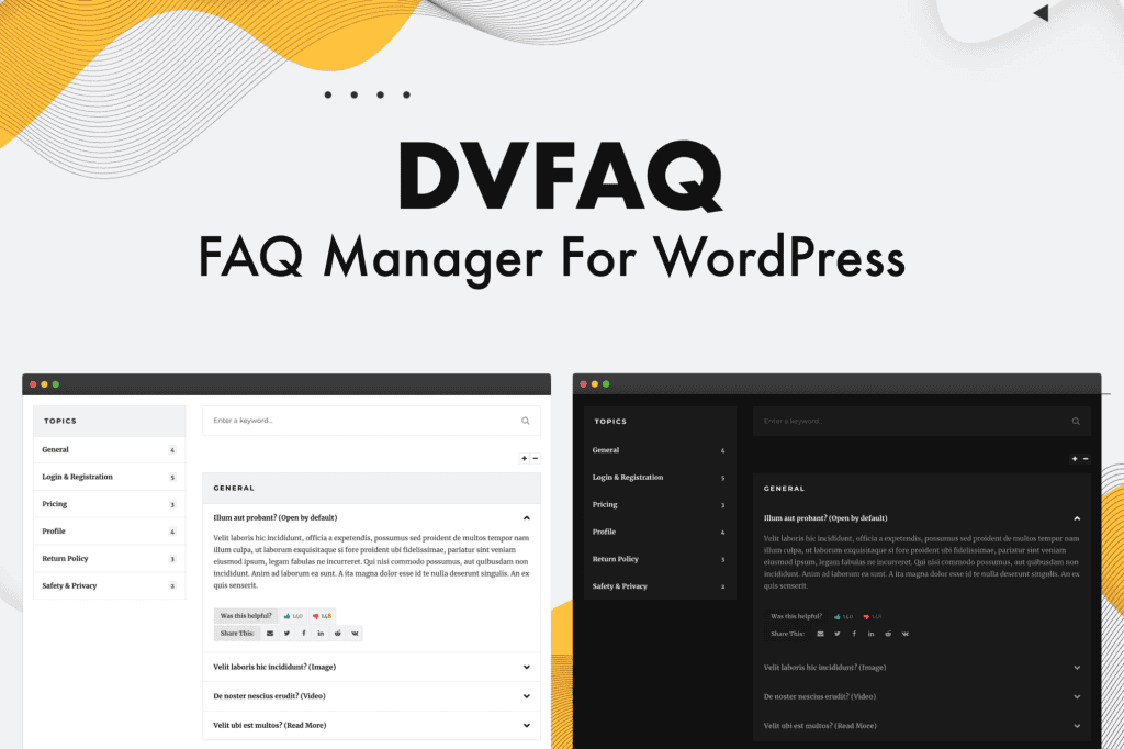 Download DV FAQ - Advanced WordPress FAQ Plugin