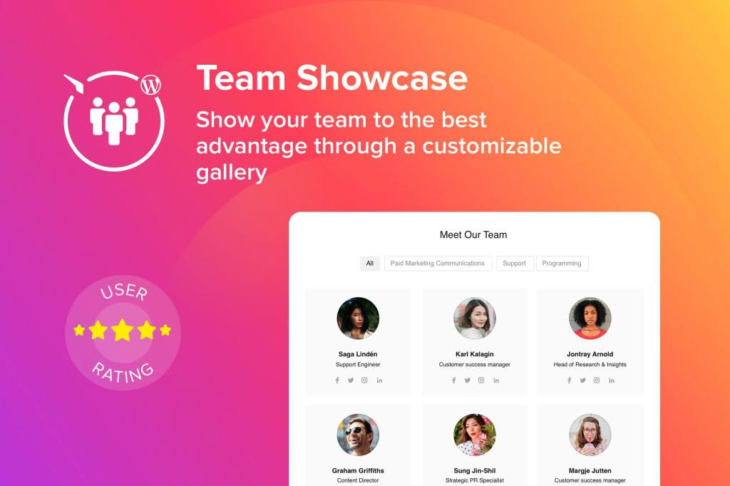 Download WordPress Team Showcase Plugin