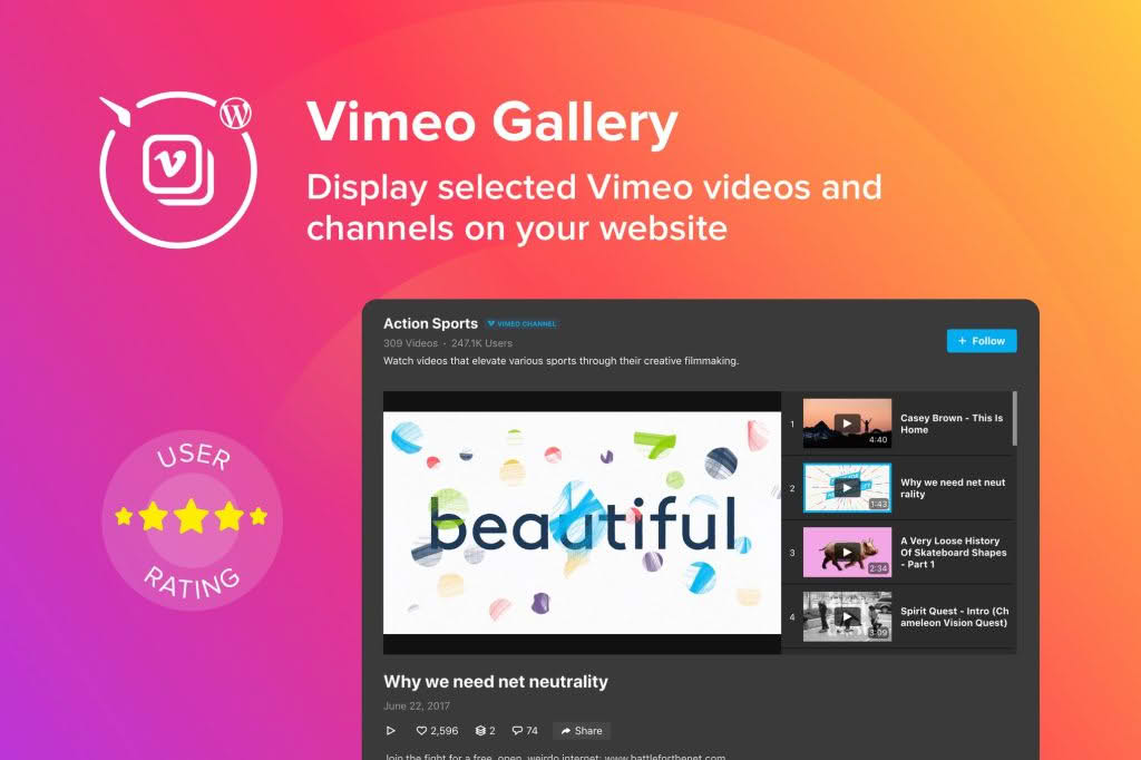 Download WordPress Vimeo Gallery Plugin