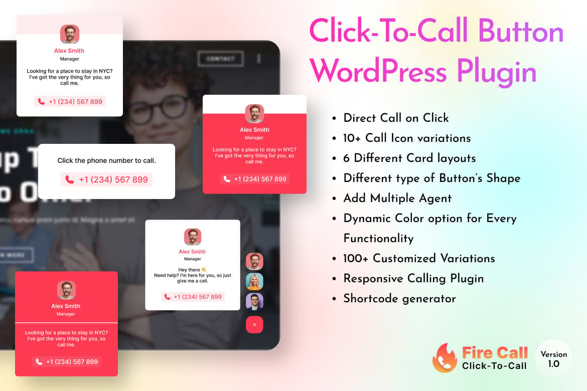 Download Fire Call - WordPress Click-To-Call Button Plugin