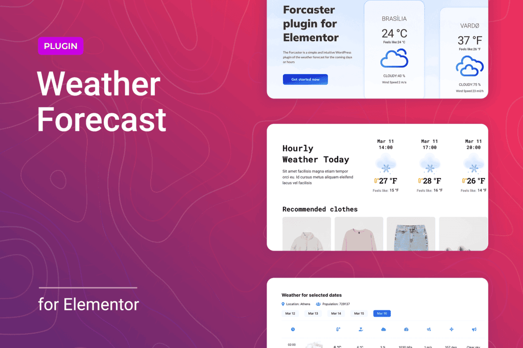 Download Weather Forecast for Elementor