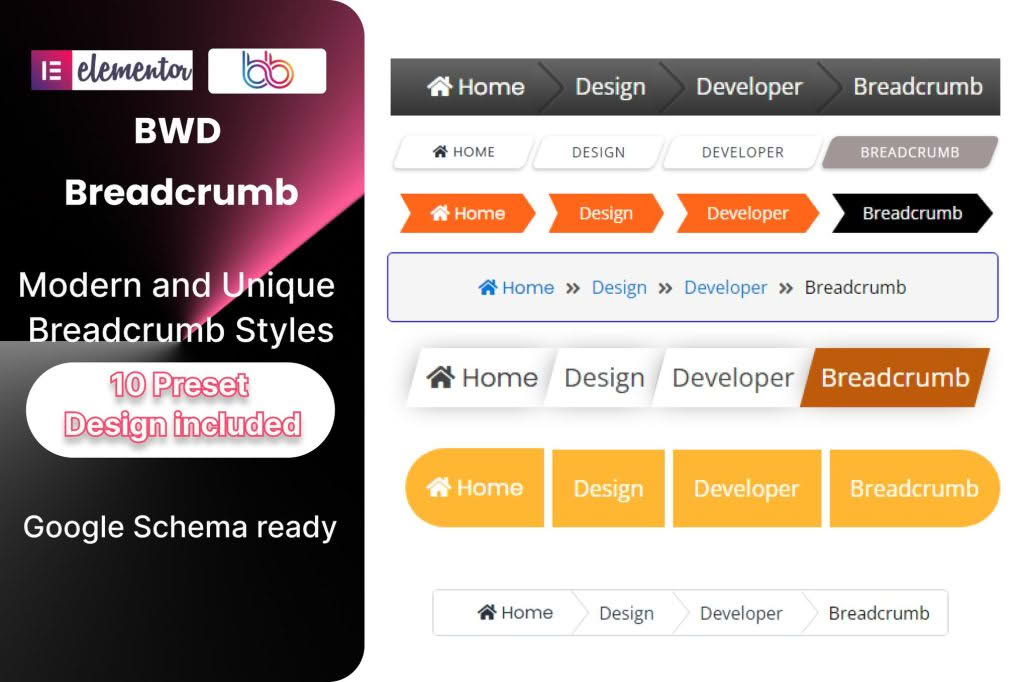 Download BWD Breadcrumb Addon For Elementor