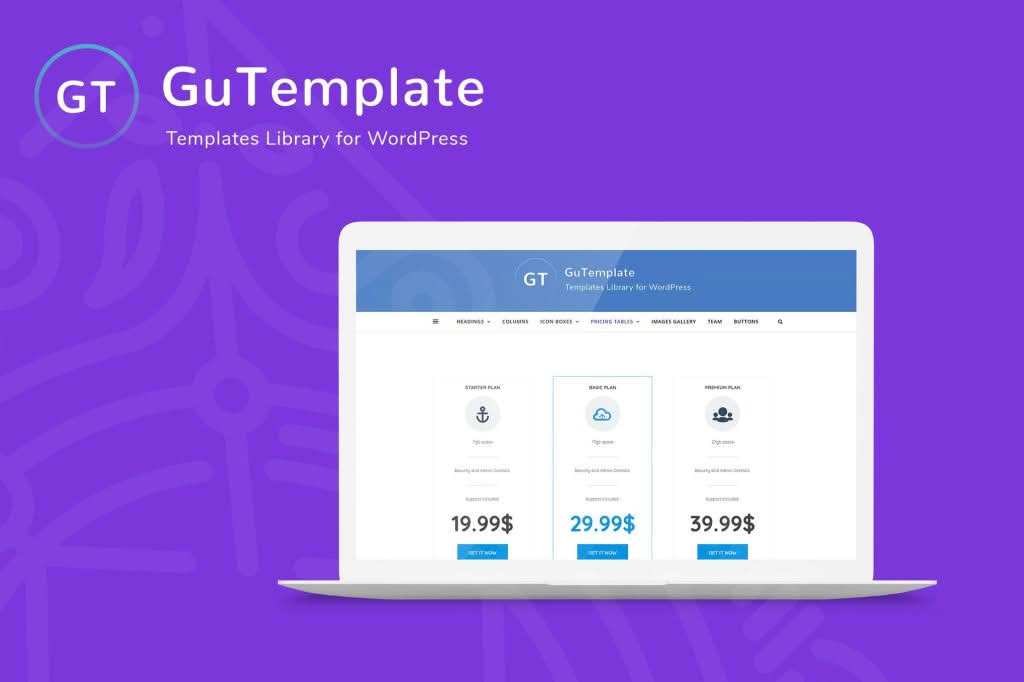 Download GuTemplate - Pro Templates Library for WordPress