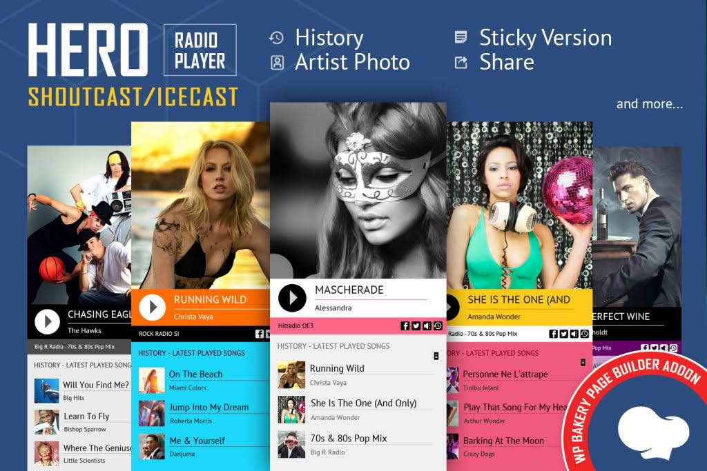 Download Hero ShoutCast/IceCast Radio Player WPBakery Addon