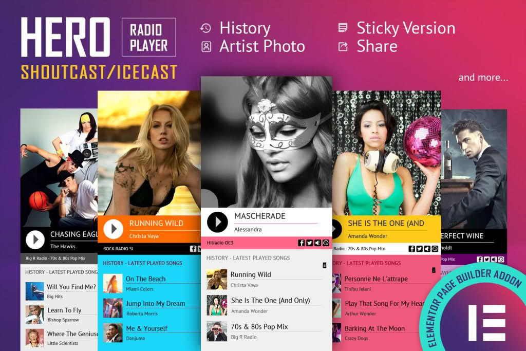 Download Hero - Shoutcast Icecast Radio Player - Elementor
