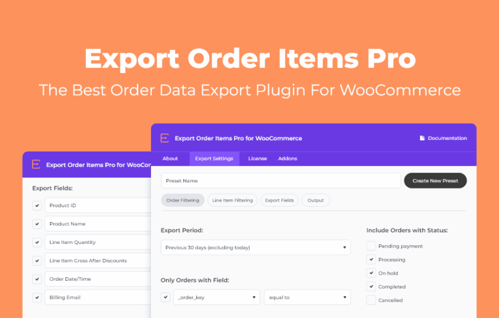 Download Export Order Items Pro
