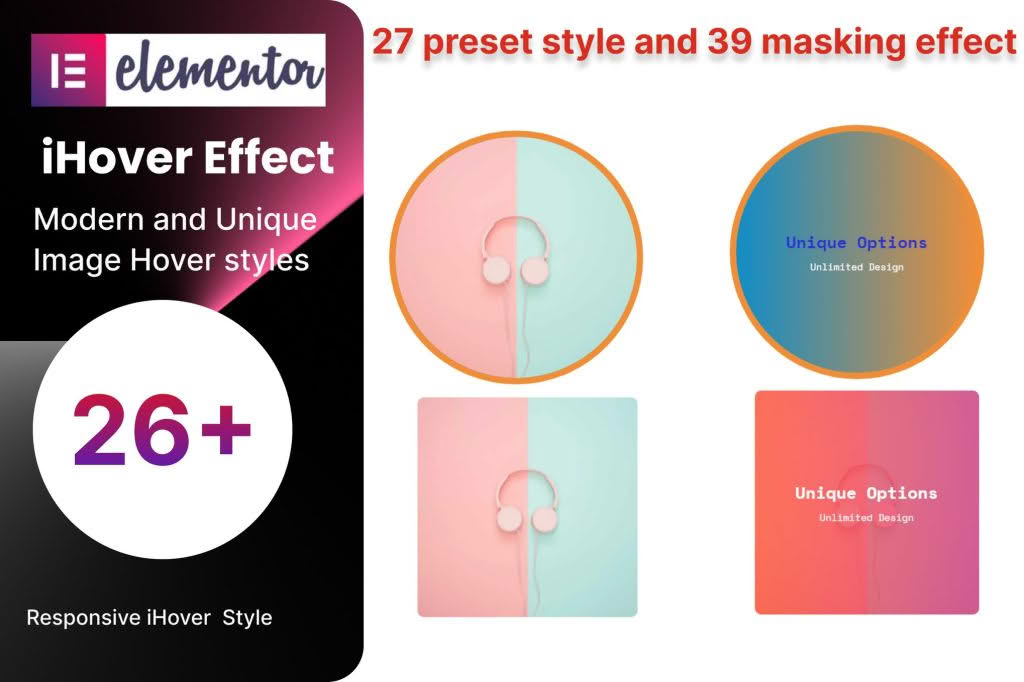 Download Elementor iHover effect addon