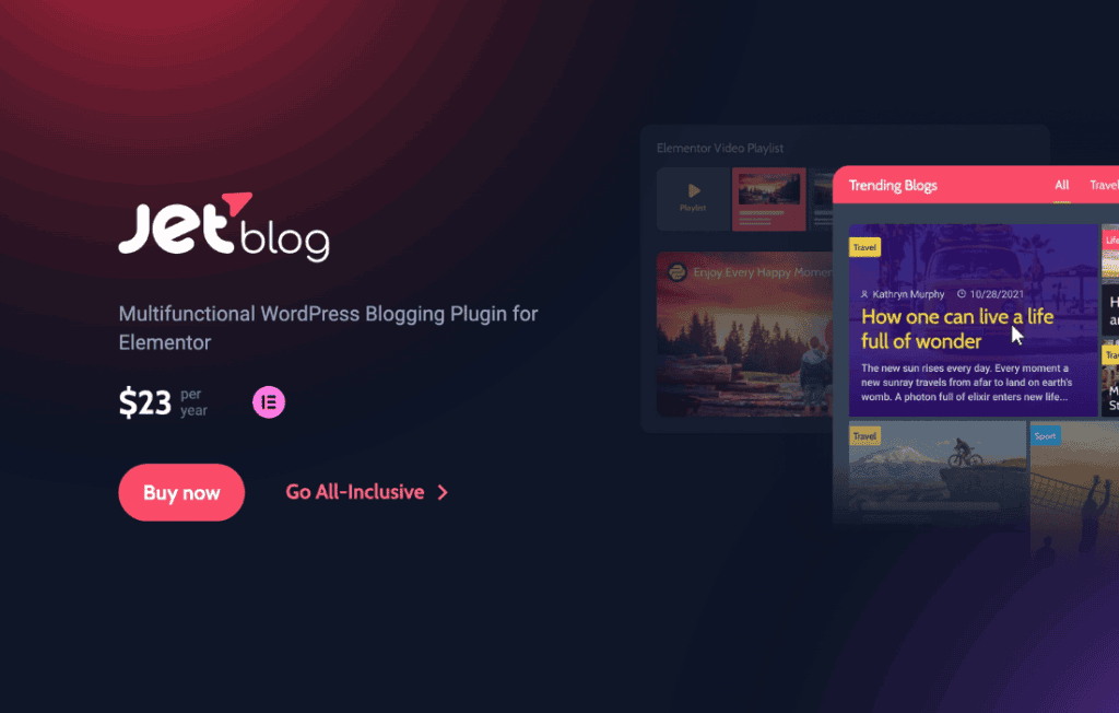 Download JetBlog - Blogging Package for Elementor