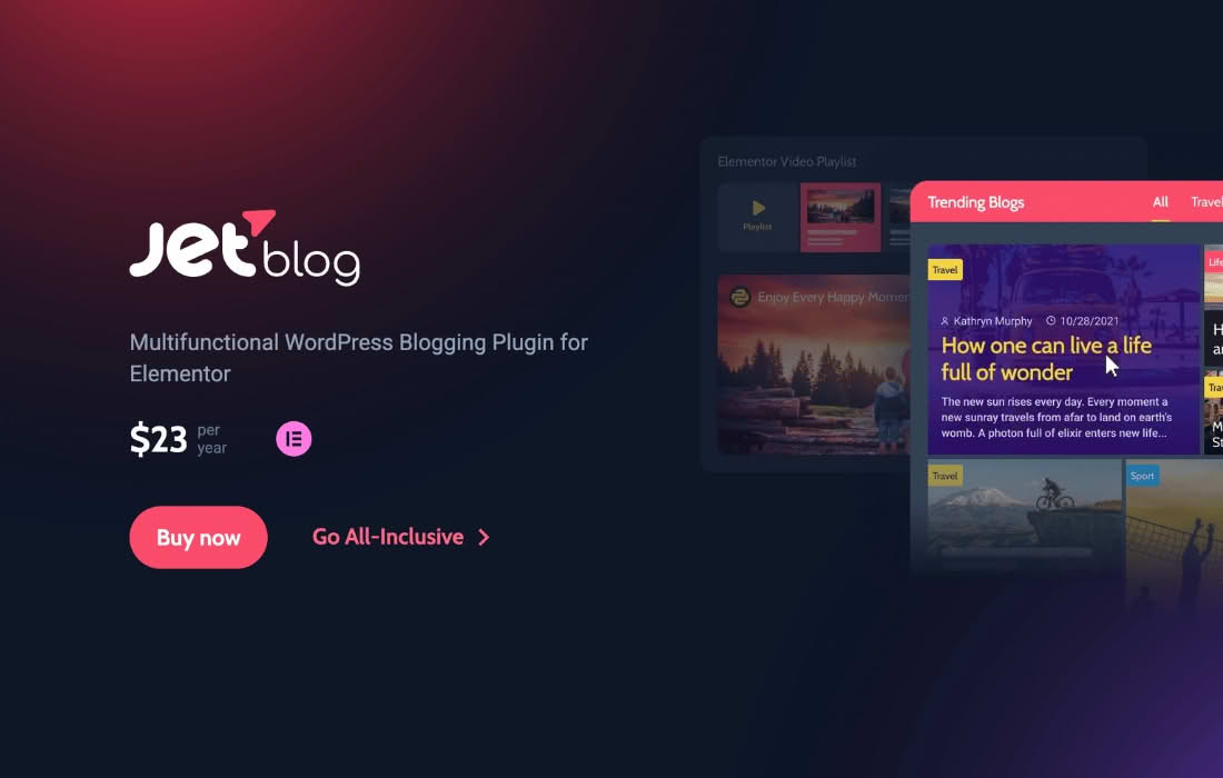 Download JetBlog - Blogging Package for Elementor