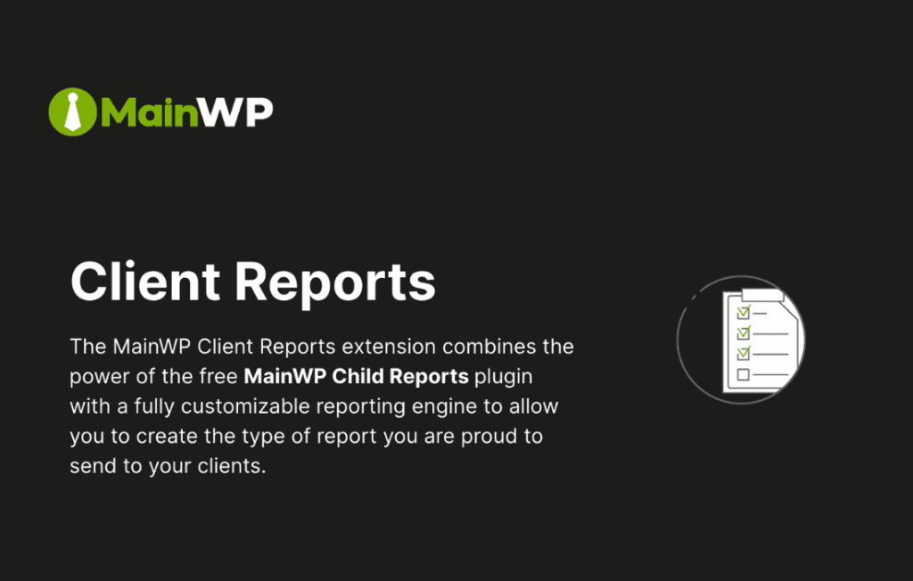 Download MainWP Client Reports Extension