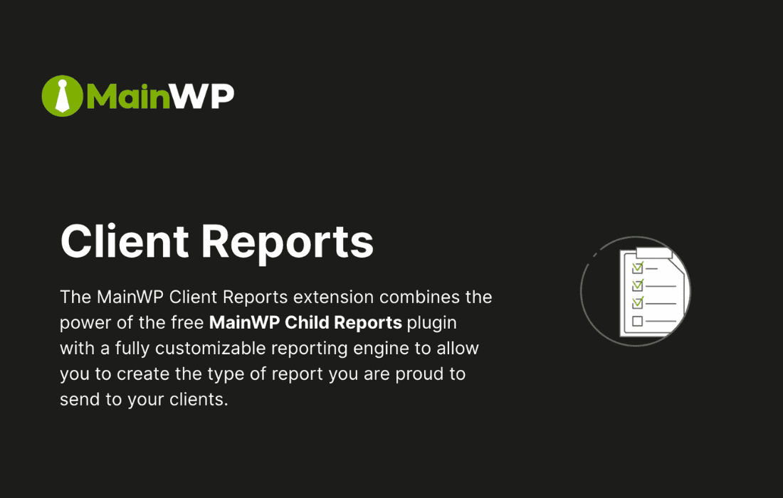 Download MainWP Client Reports Extension