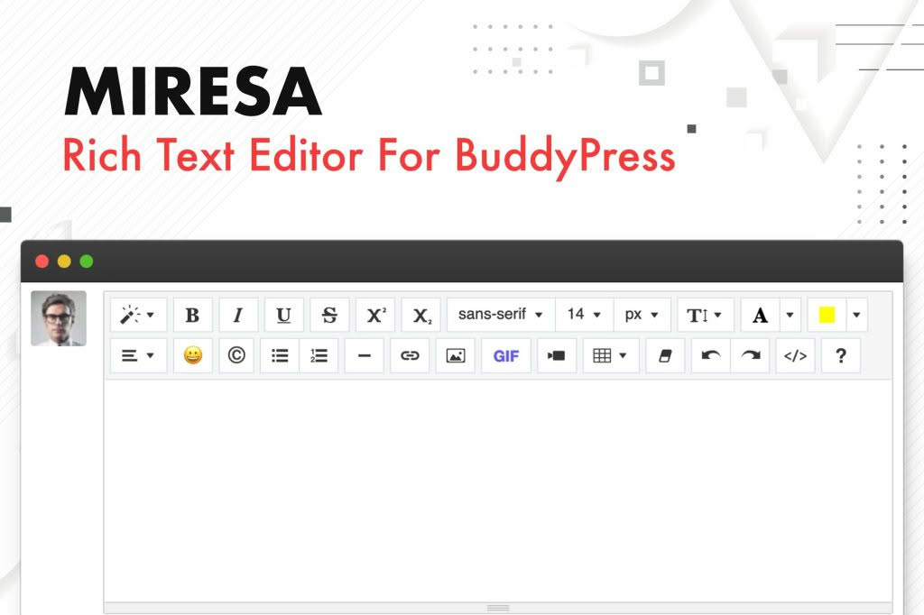Download Miresa - WordPress Rich Text Editor For BuddyPress