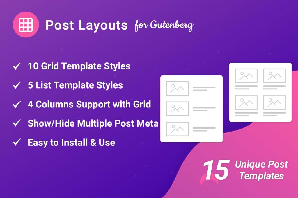 Download Post Layouts Pro for Gutenberg