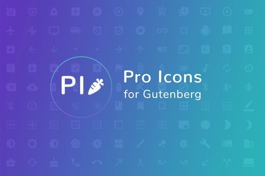 Download Pro Icons for Gutenberg WordPress Editor