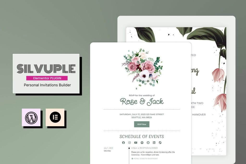 Download Silvuple - Elementor Online Invitation Maker