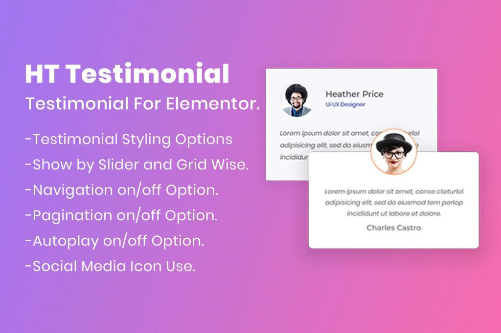 Download HT Testimonial For Elementor