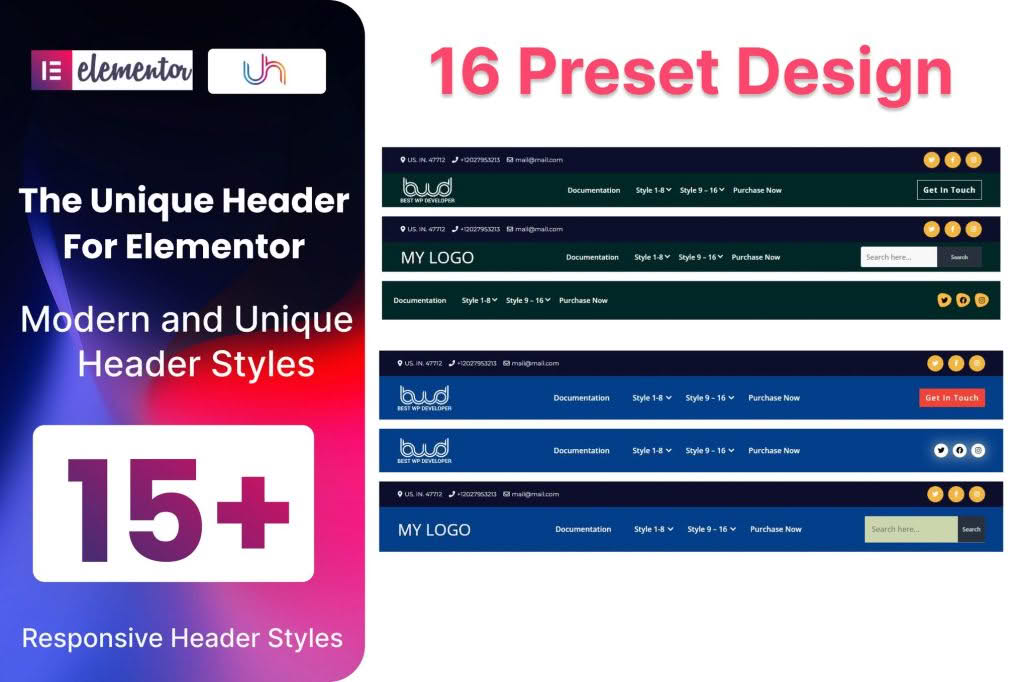 Download Elementor Header Addon For WordPress