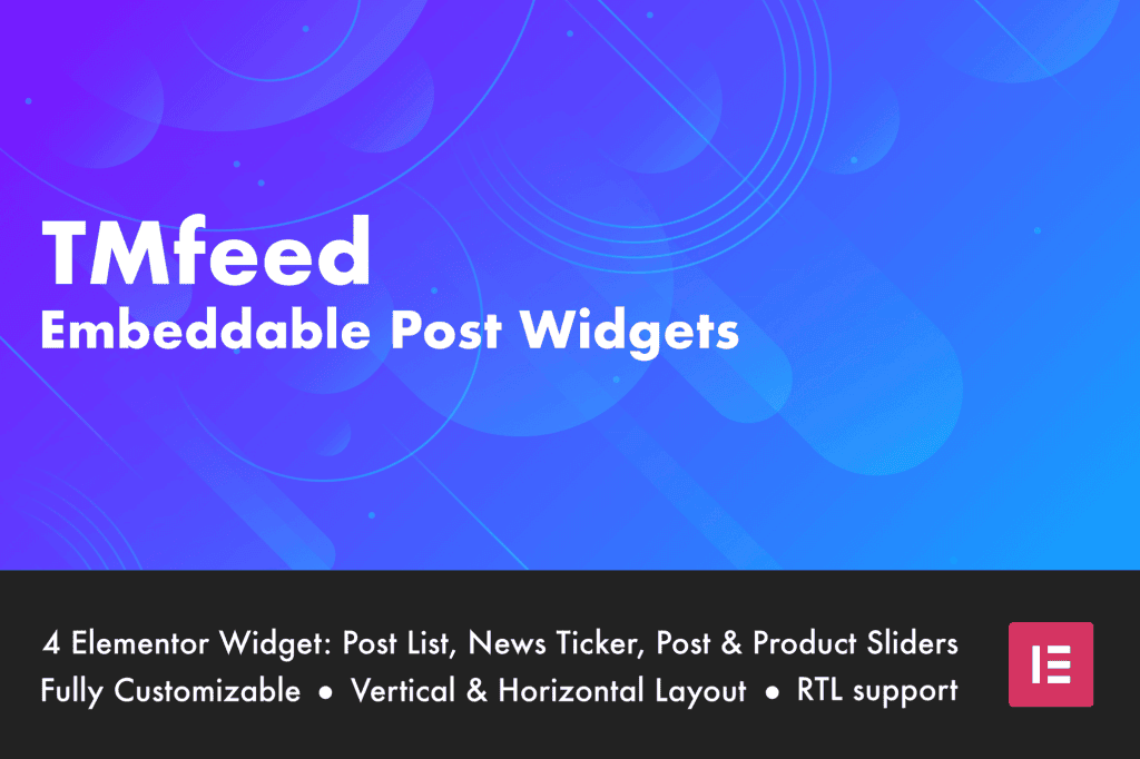 Download TMfeed - Embeddable Post Widgets For Elementor