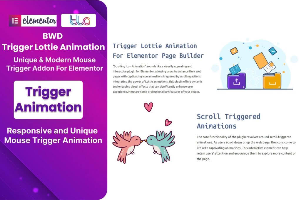 Download Trigger Lottie Animation Addon For Elementor