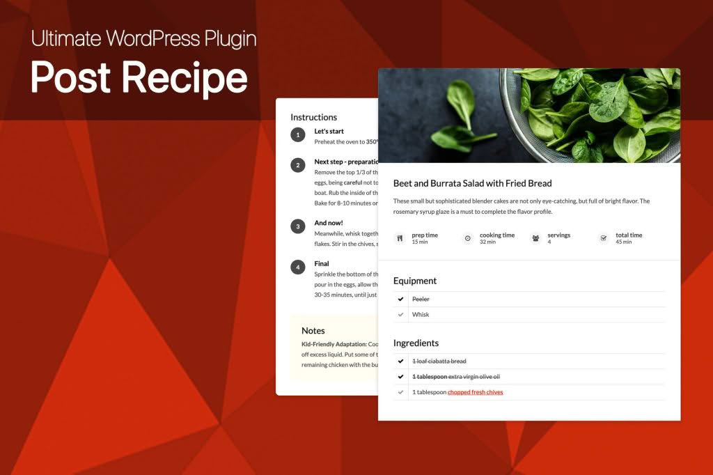 Download Ultimate Post Recipe Plugin for WordPress