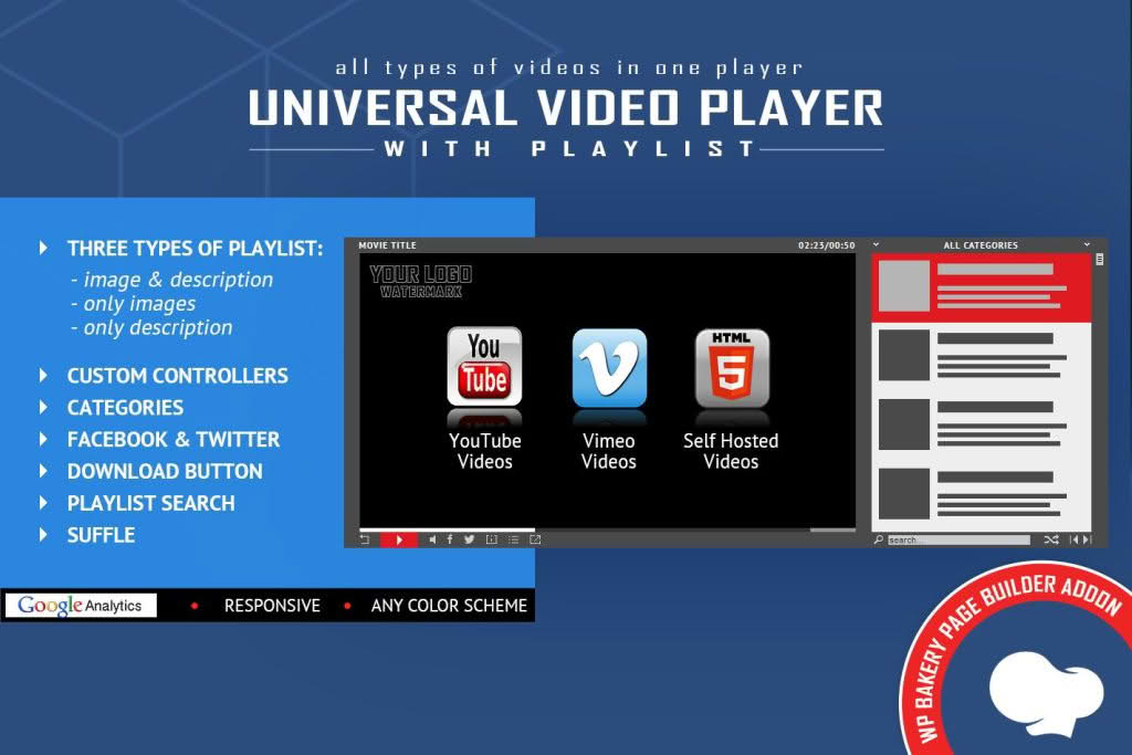 Download Universal Video Player for WPBakery Page Builder