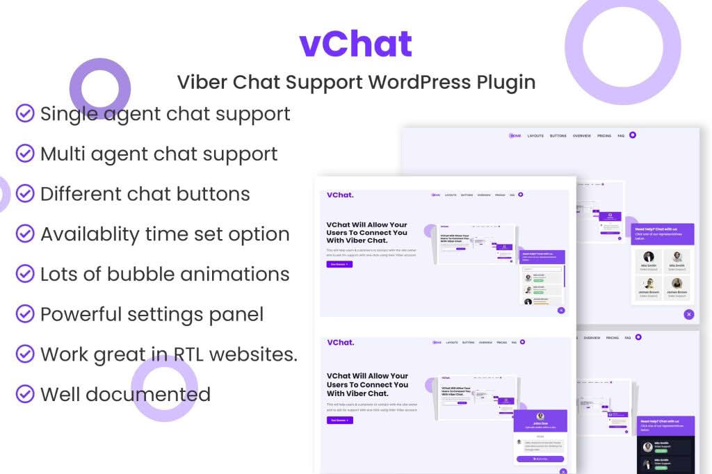Download vChat - Viber Chat Support WordPress Plugin