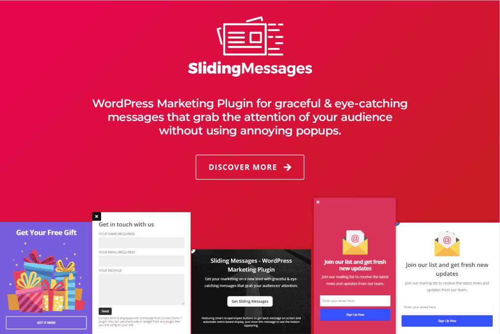 Download WordPress Marketing Plugin - Sliding Messages