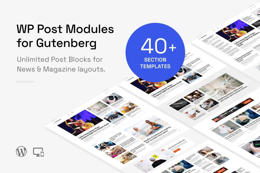 Download WP Post Modules for News & Magazine (Gutenberg)