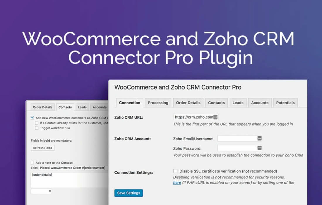 Download Zoho CRM Connector Pro for WooCommerce