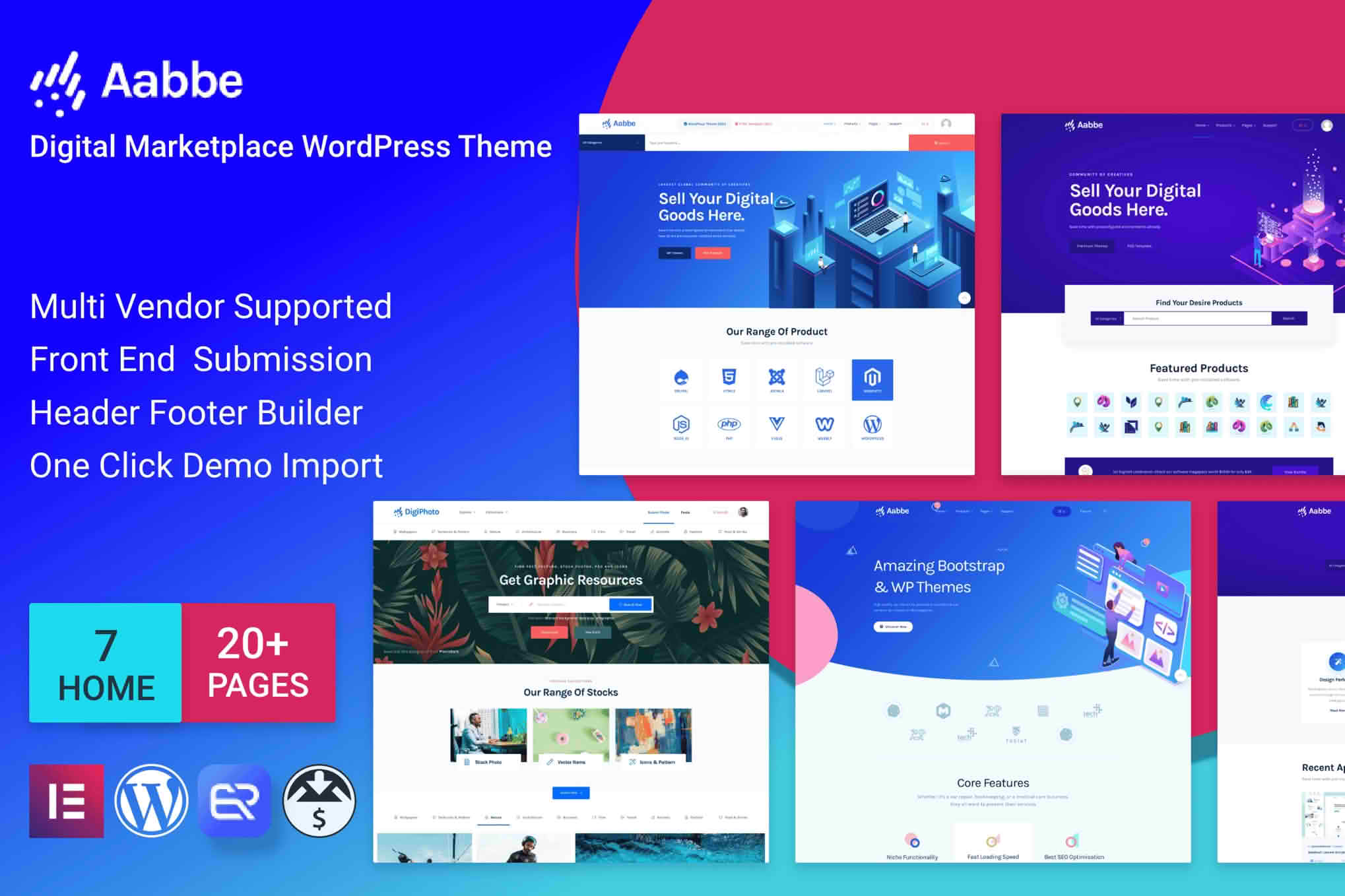 Download Aabbe – Digital Marketplace WordPress Theme GPL WordPress Plugin