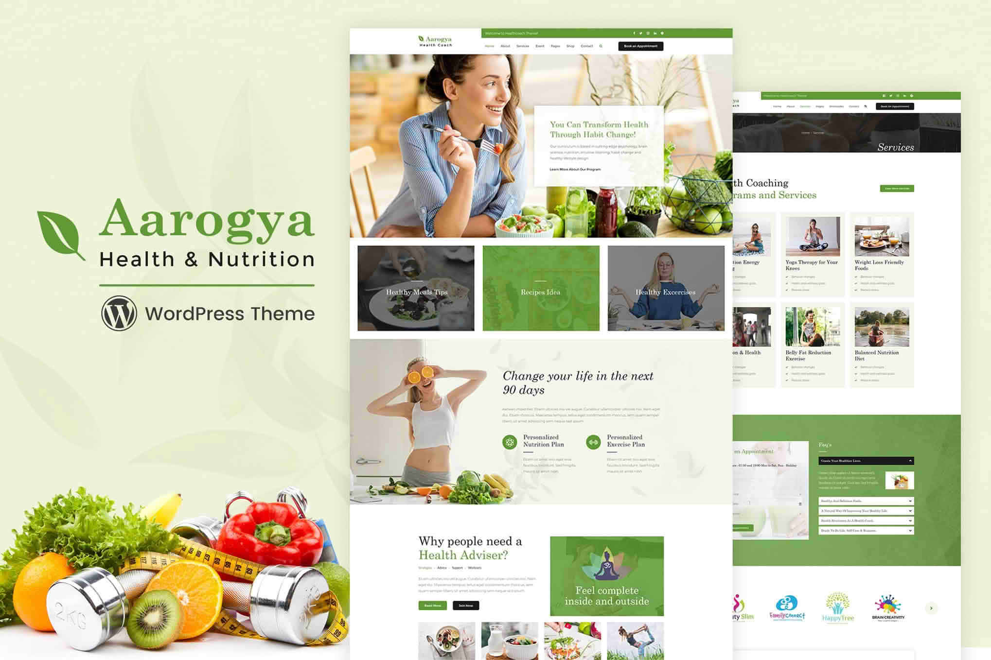 Download Aarogya | Nutrition & Dietitian WordPress Theme GPL WordPress Plugin