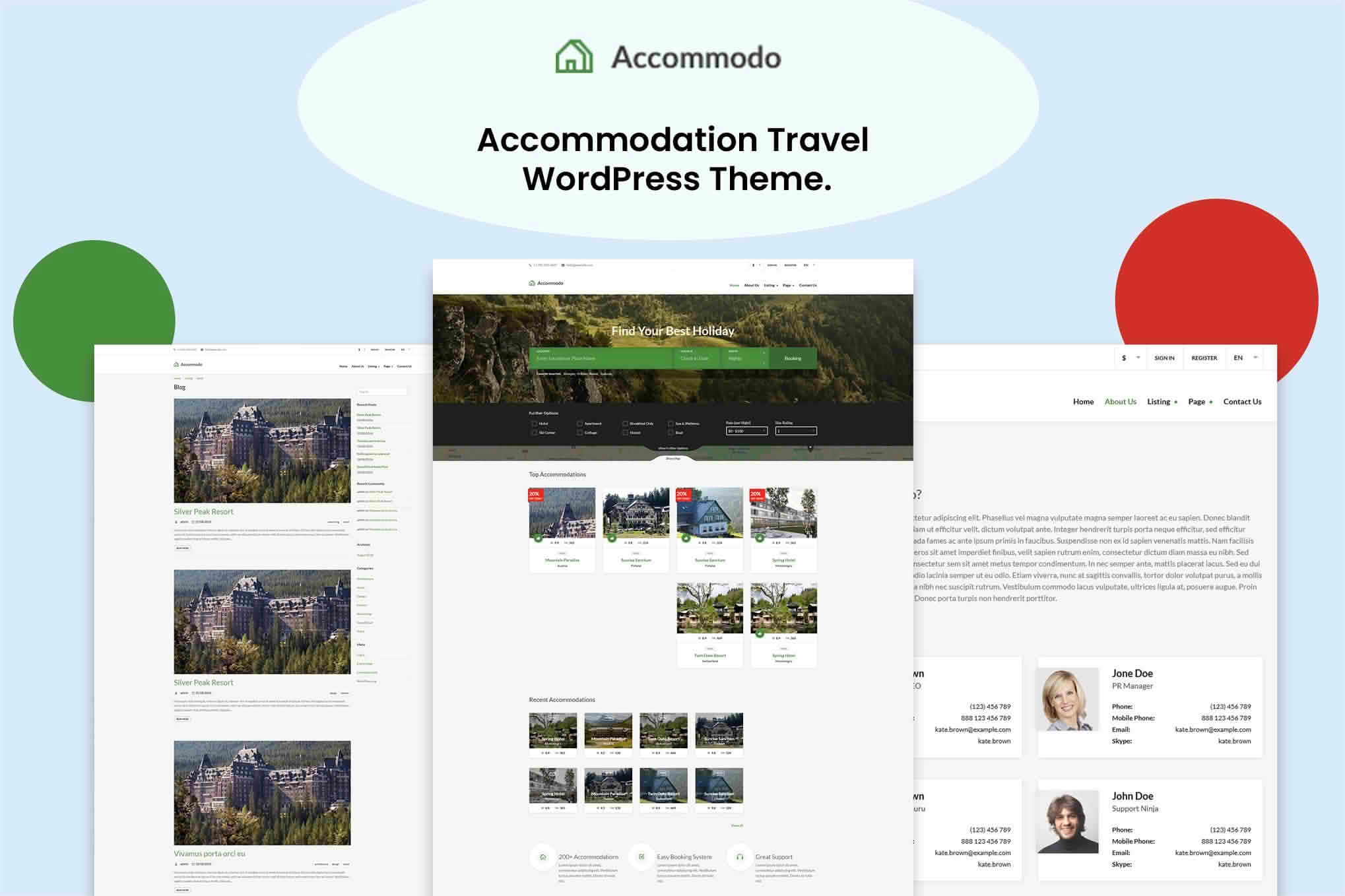 Download Accommodo - Accommodation Travel WordPress Theme GPL WordPress Plugin