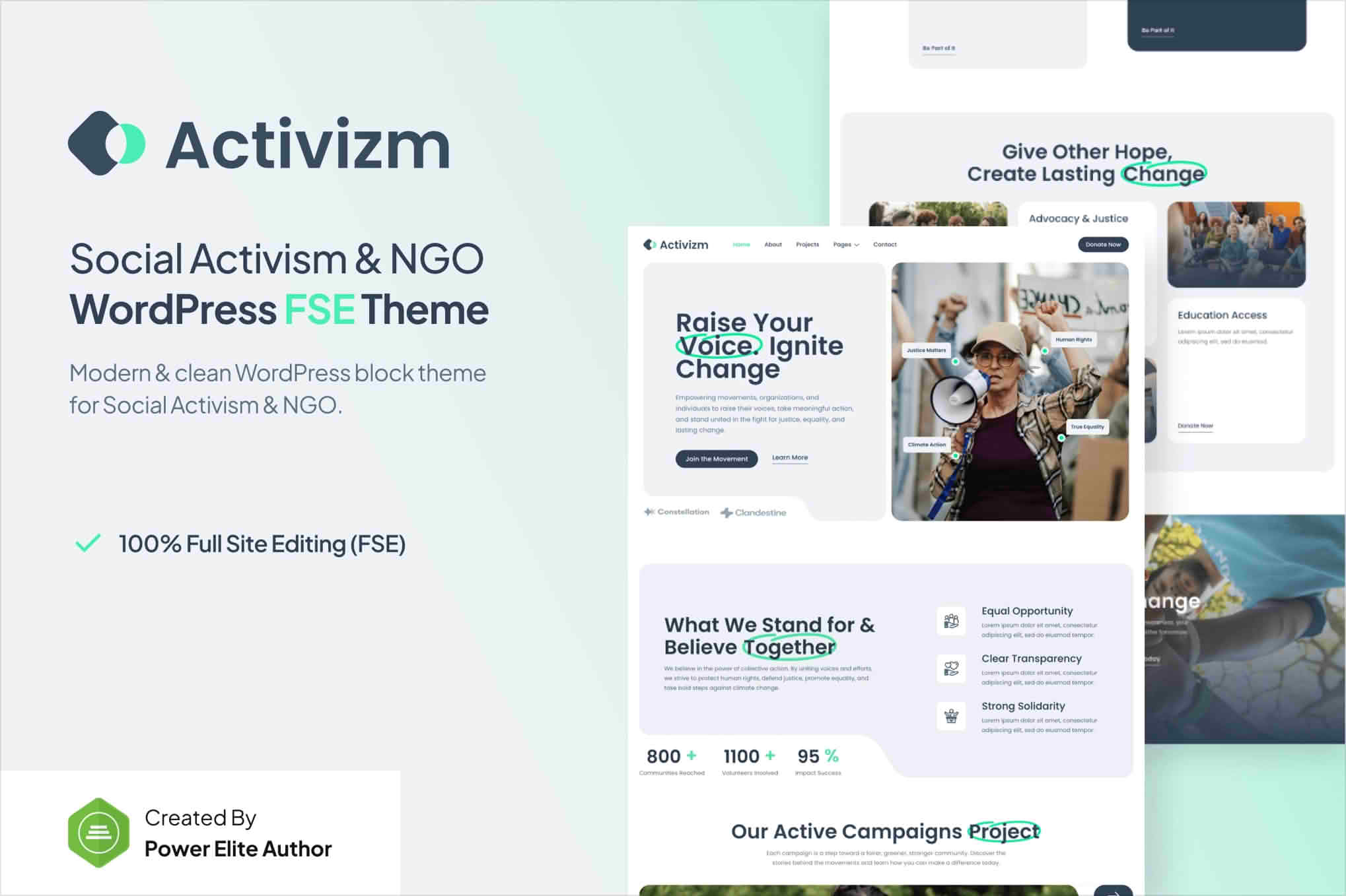Activizm – Social Activism & NGO Gutenverse FSE WordPress Block Theme