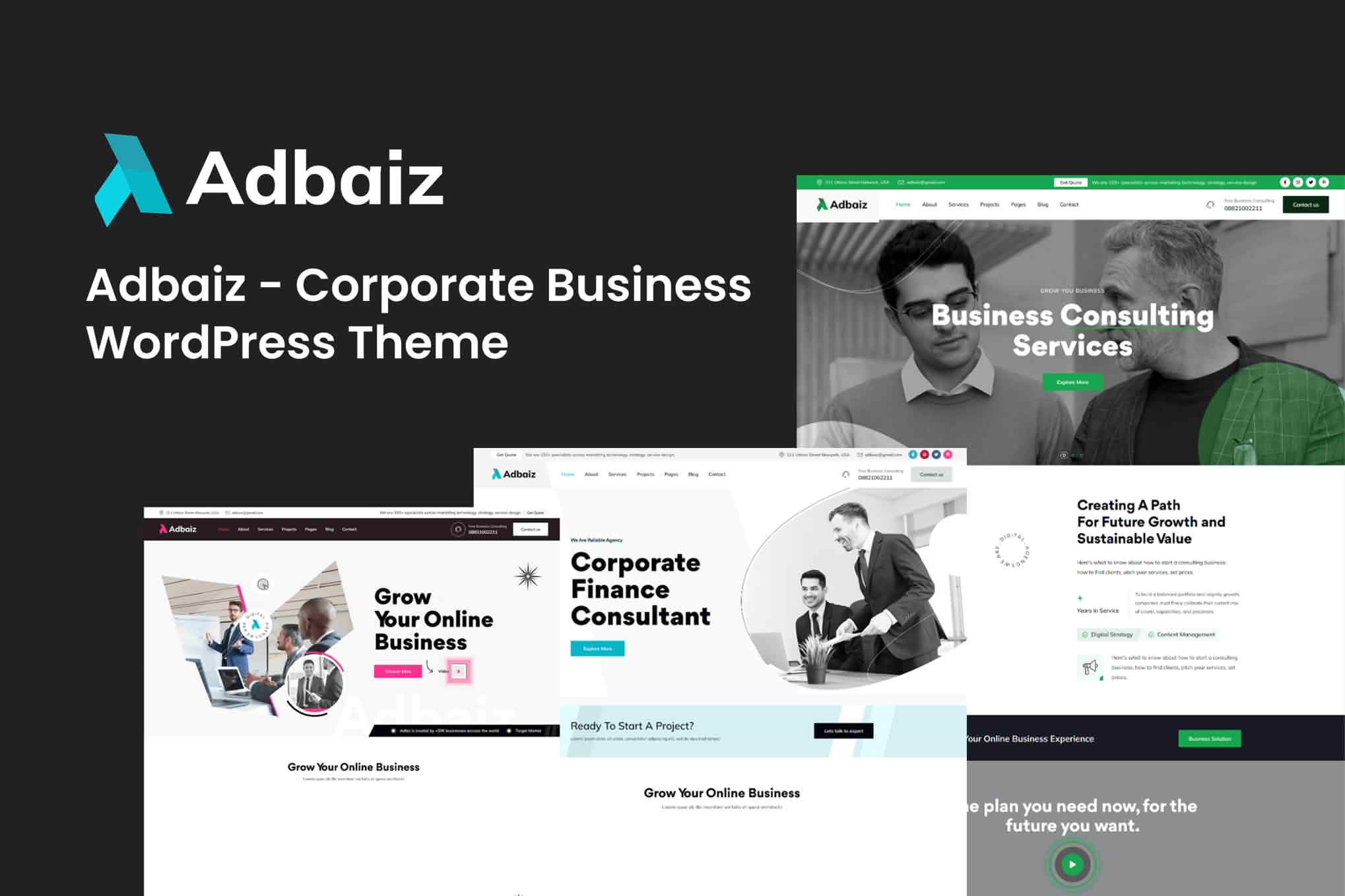 Adbaiz - Corporate Business WordPress Theme