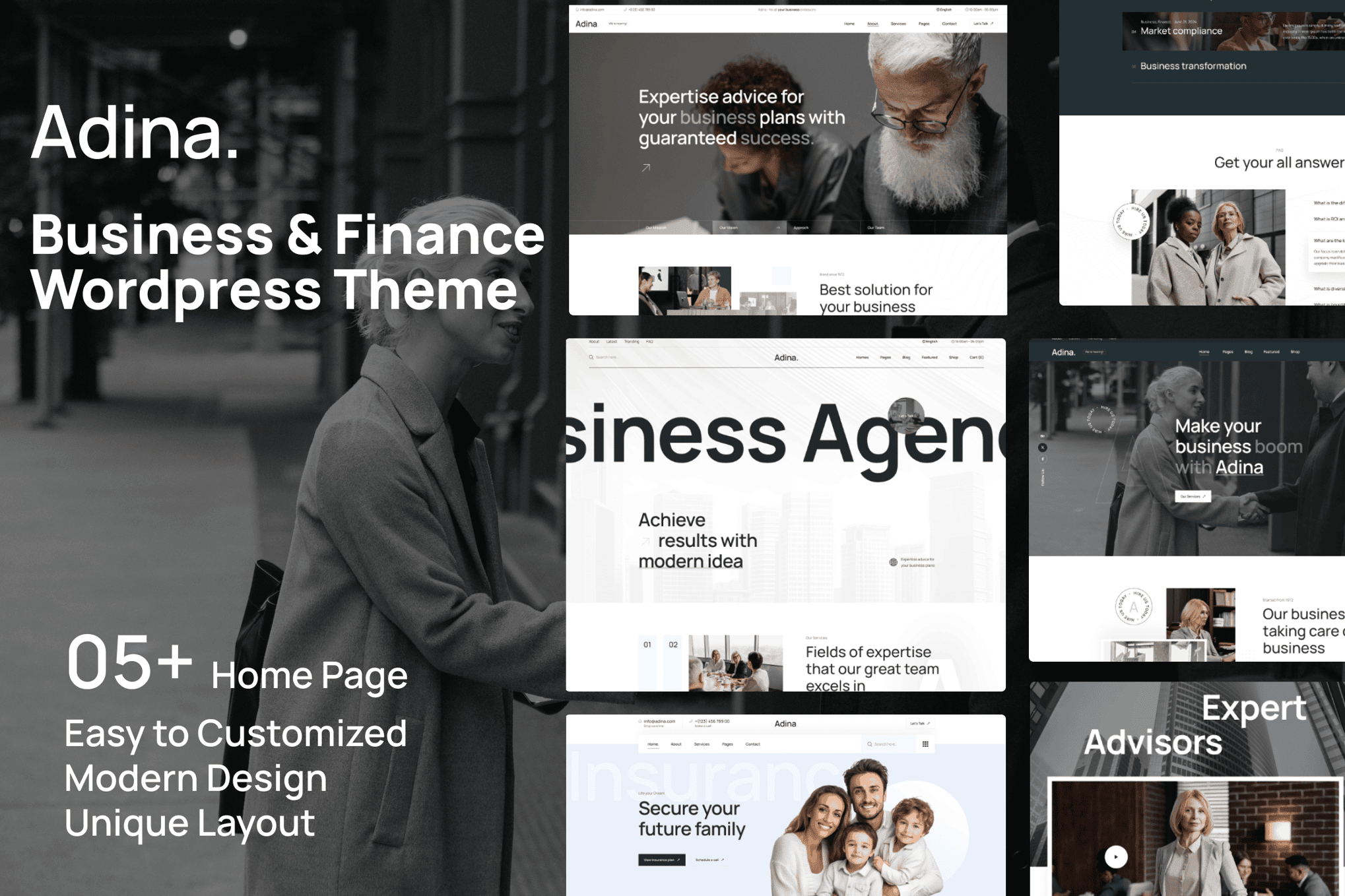 Download Adina - Business & Finance WordPress Theme GPL WordPress Plugin