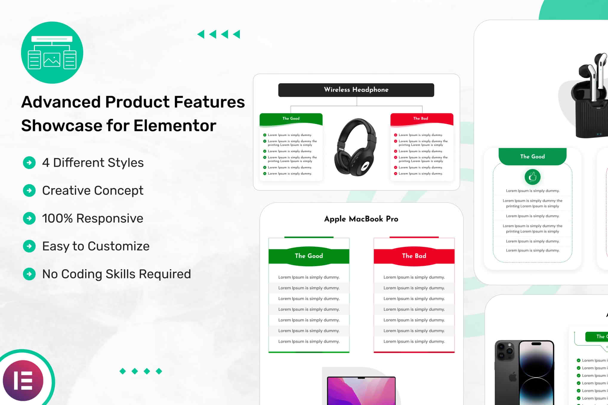 Download Advanced Product Features Showcase for Elementor