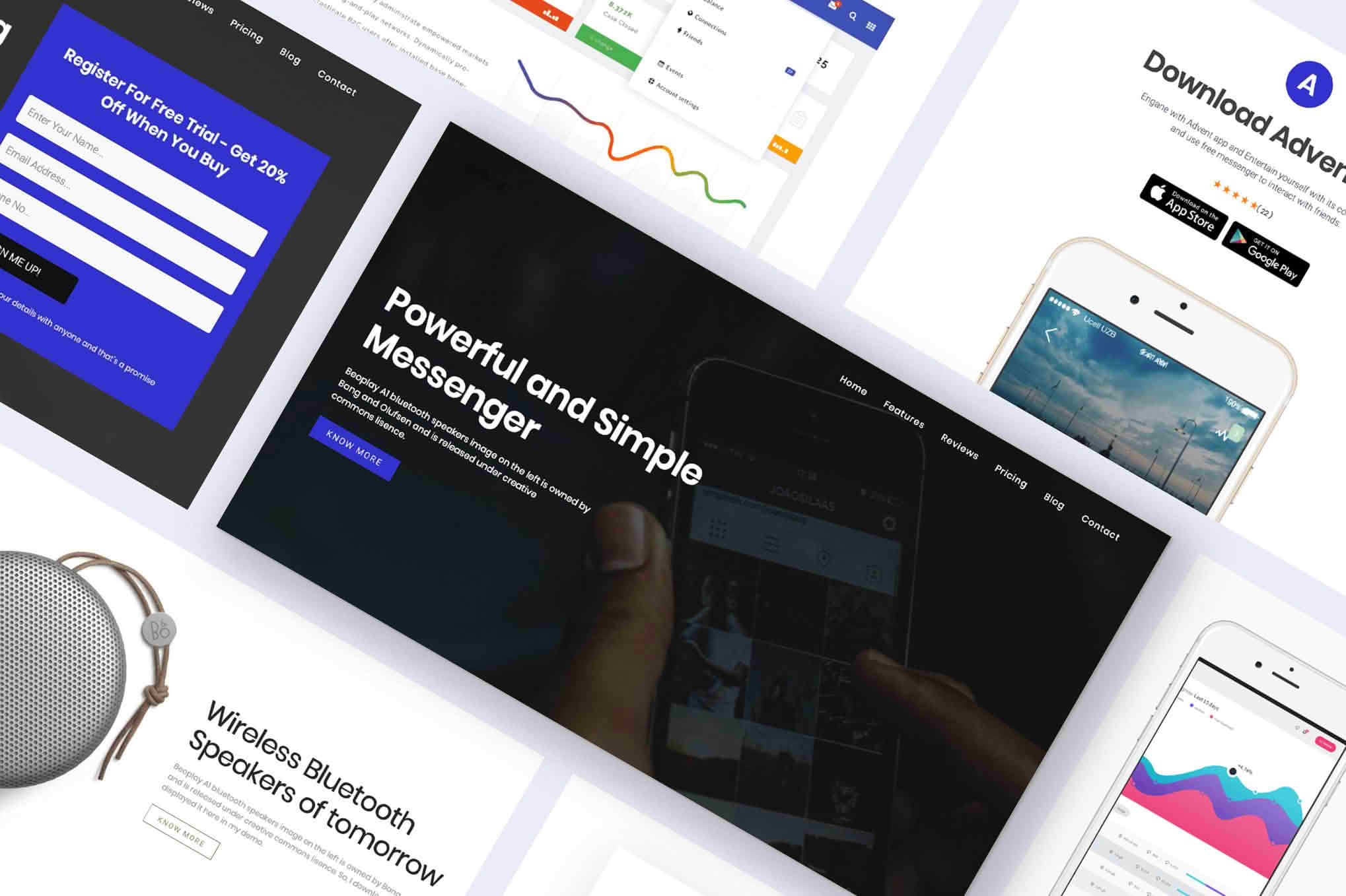 Download Advent - Landing Page Marketing WordPress Theme GPL WordPress Plugin