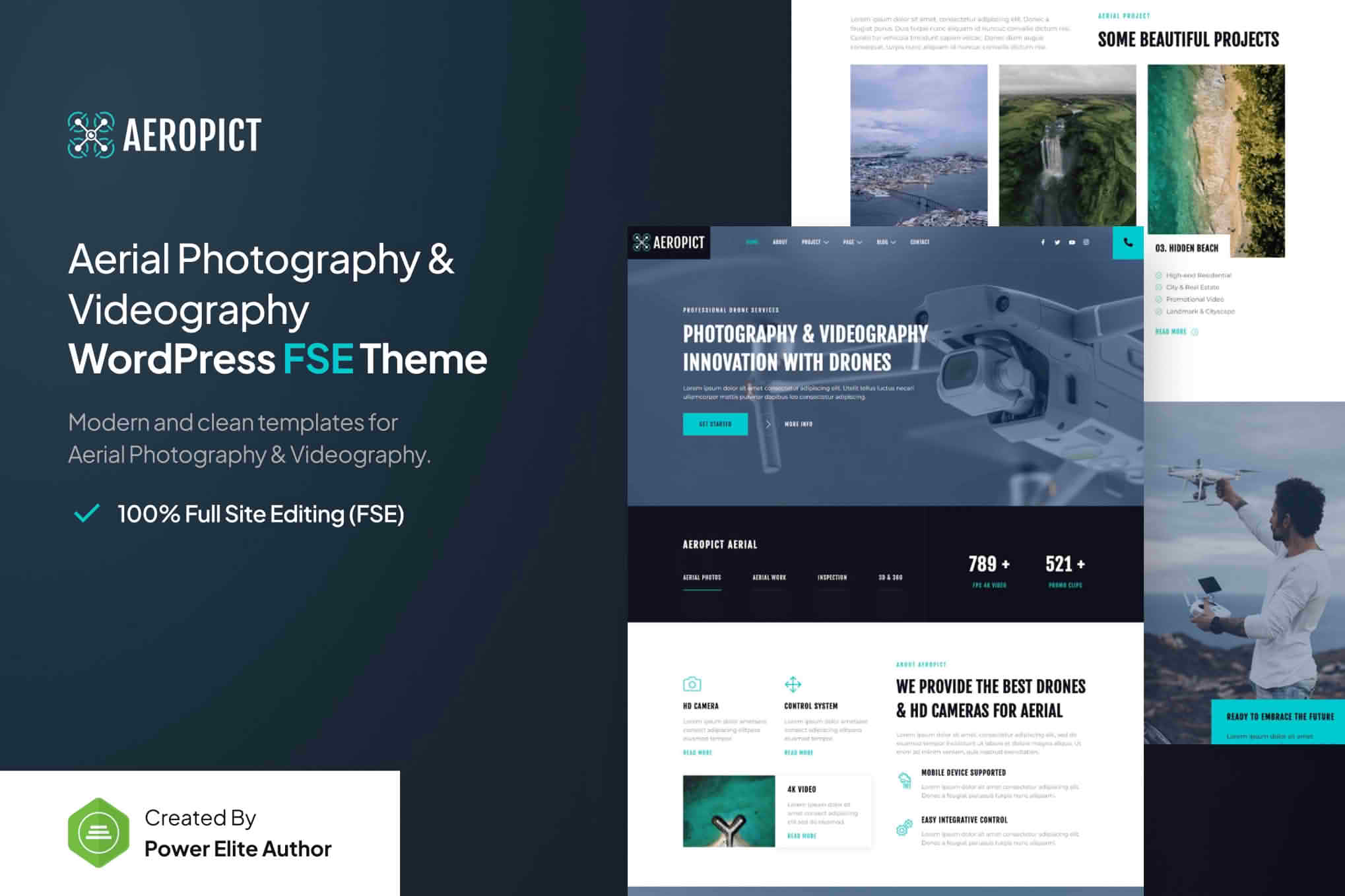 Download Aeropict – Drone Aerial Photography & Videography FSE WordPress Theme GPL WordPress Plugin