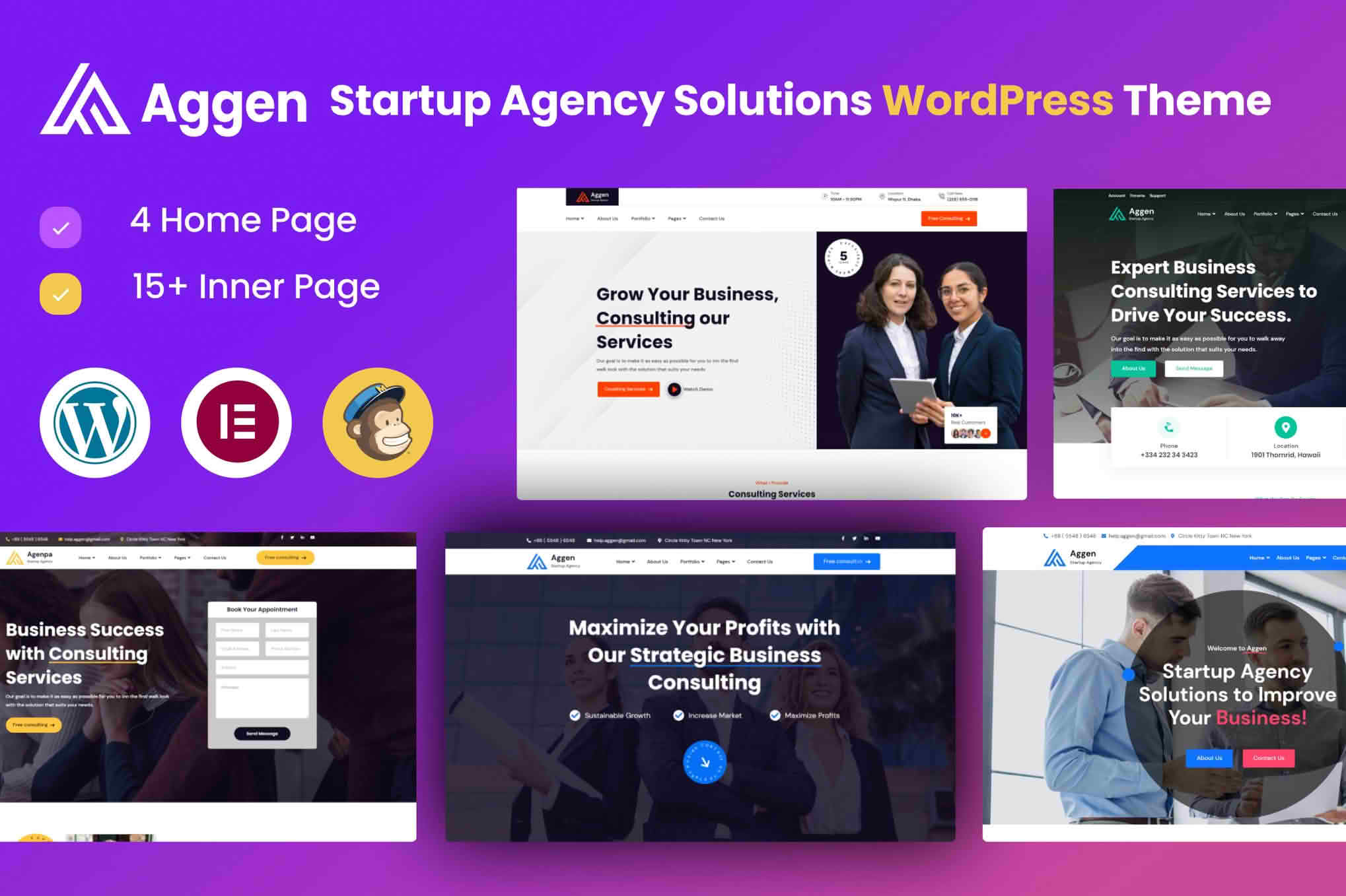 Download aggen Business Consulting WordPress Theme GPL WordPress Plugin