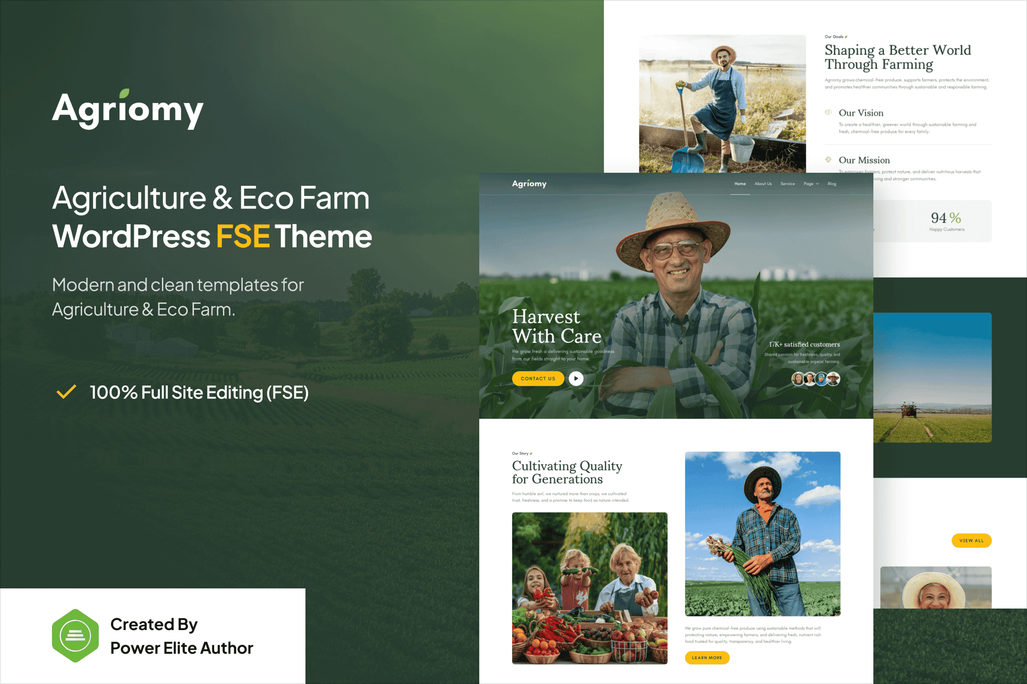 Agriomy – Agriculture & Organic Farm Gutenverse FSE WordPress Block Theme