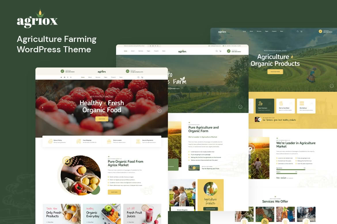 Download Agriox - Agriculture Farming WordPress Theme GPL WordPress Plugin