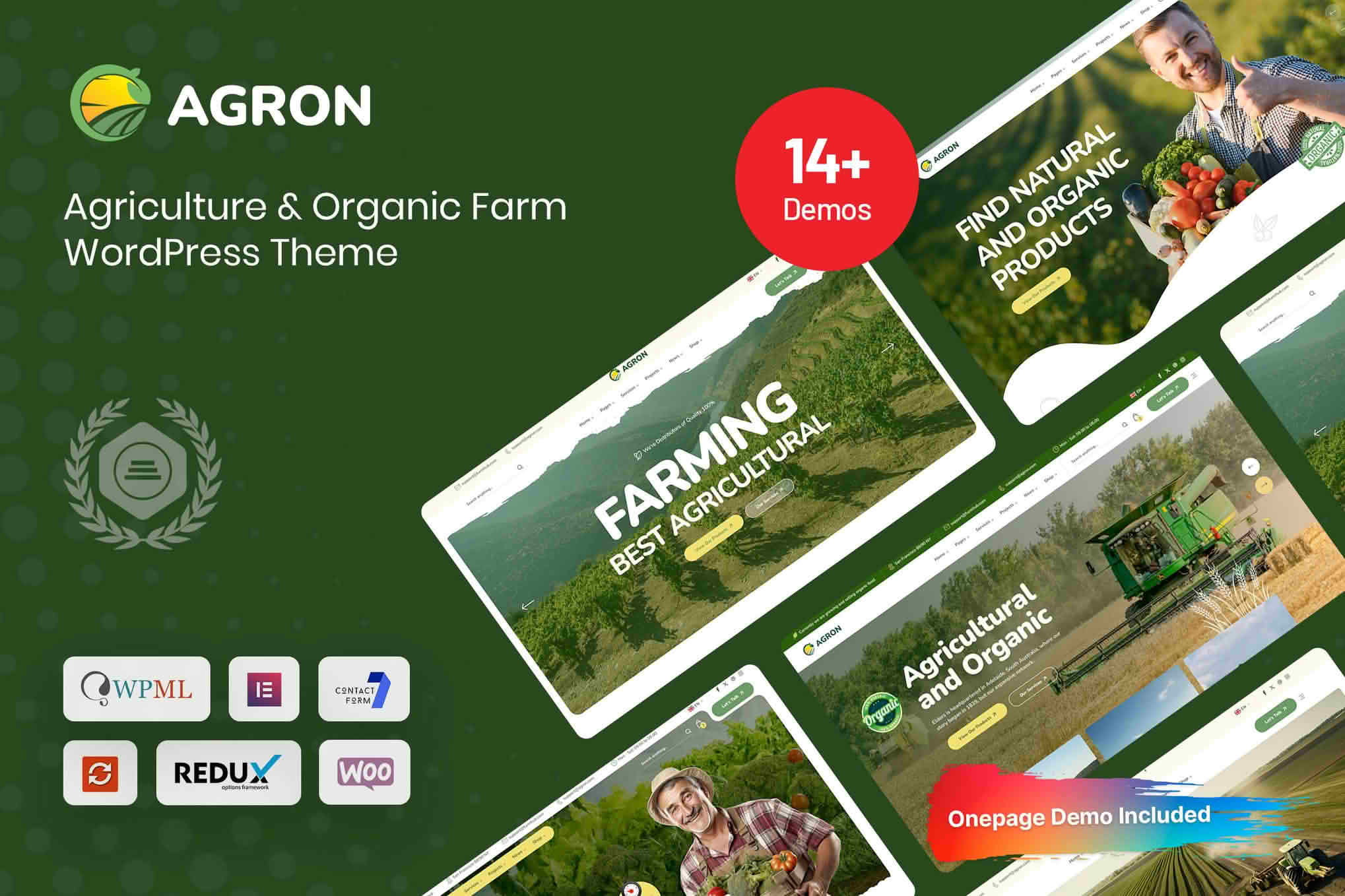 Download Agron - Agriculture & Organic Farm WP Theme GPL WordPress Plugin